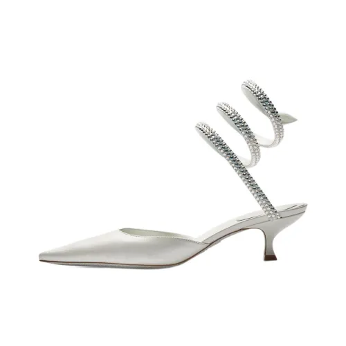 RENE CAOVILLA Cleo Узкий каблук Высокие каблуки 5 см Женские Серебристый