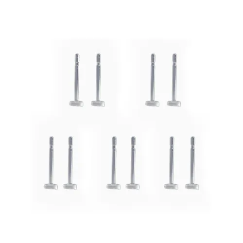 Серьги-гвоздики из серебра и смолы женские