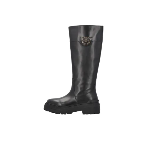 PINKO Love Birds series Женские высокие сапоги на колено черные