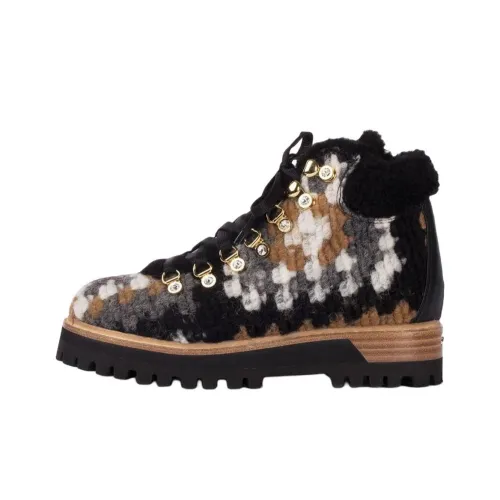 Le Silla ST. Moritz Ботильоны 4CM Женские Черный Коричневый Белый