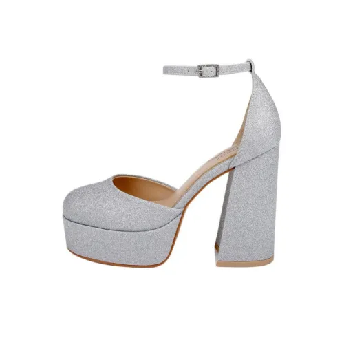 Badgley Mischka GIADA Грубый каблук Высокие каблуки 11,5 см Женские Серебряный