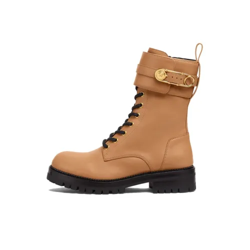 VERSACE Короткий Мартин Ботинок Женские Коричневый