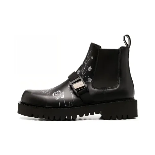 Valentino Короткий Челси Мужской Черный