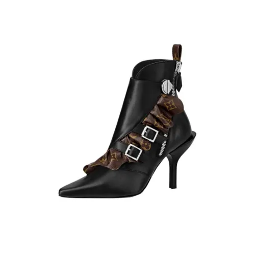LOUIS VUITTON Janet Ankle Длина Ботинки Женские Черный Коричневый