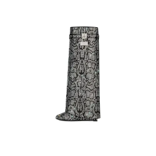 Givenchy Высокие сапоги до колена, серые, женские