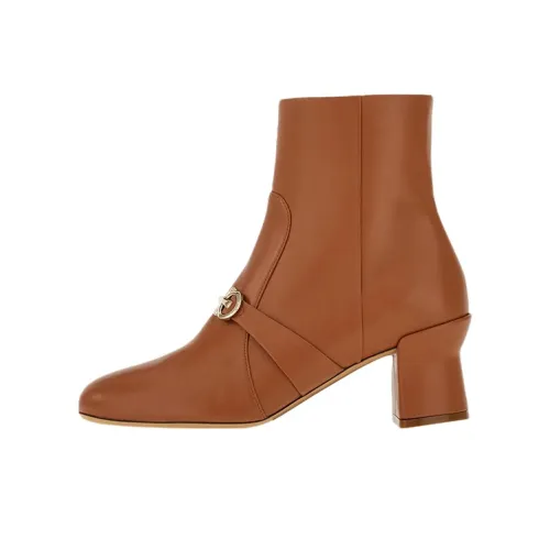 FERRAGAMO Gancini Модные ботильоны женские коричневые