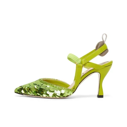 FENDI Узкий каблук Высокие каблуки 8,5 см Женские Зеленый