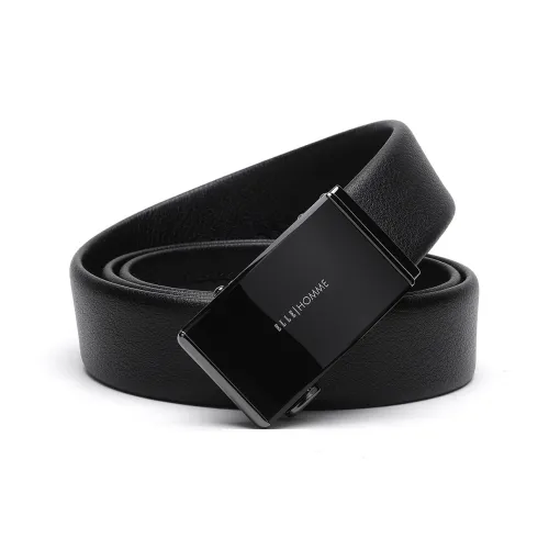ELLE HOMME Ремни из натуральной коровьей кожи мужской черный ширина 3,5 см