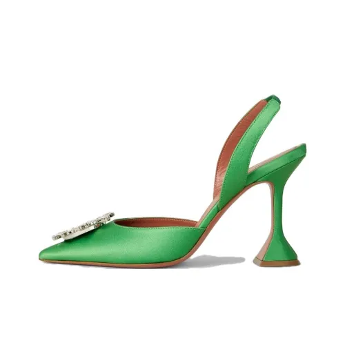 AMINA MUADDI Грубый каблук Высокие каблуки 9 см Женские Зеленый