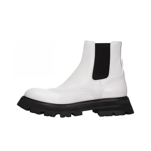 Alexander McQueen Прогулка Ботинки Белый Мартин Boot Женские Белые