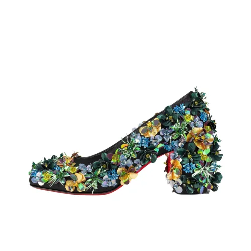 CL LUBOTING Minny Tropica Грубый каблук Высокие каблуки 7 см Женские Многоцветный