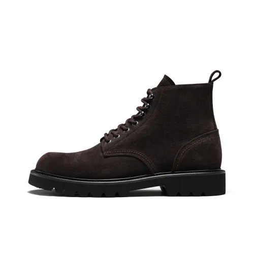 TRUFFAUT Замша Высокие Топы Обувь Короткие Мартин Ботинки 3,5 см Мужские