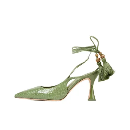 TORY BURCH Грубый каблук Сандалии Женские Зеленый