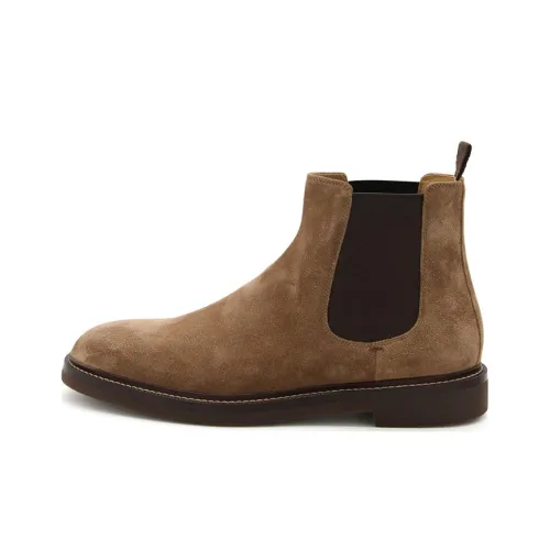 BRUNELLO CUCINELLI Мода Круглый носок Пуловер Длина до щиколотки Челси Унисекс Коричневый