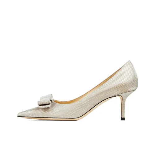 Jimmy Choo Любовь Узкий каблук Высокие каблуки 6,5 см Женские Шампанское