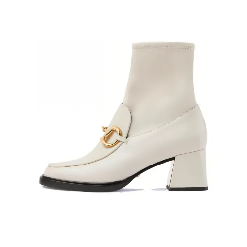 GUCCI Bootie с пряжкой Horsebit 5,5 см белый женский