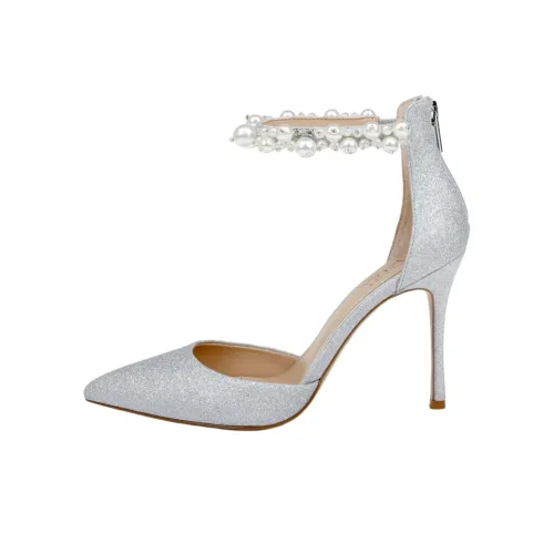 Badgley Mischka Layne Высокие каблуки 9,5 см Женские Серебряные