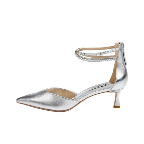 Badgley Mischka Lilibeth Высокие каблуки 5 см Женские Серебряные