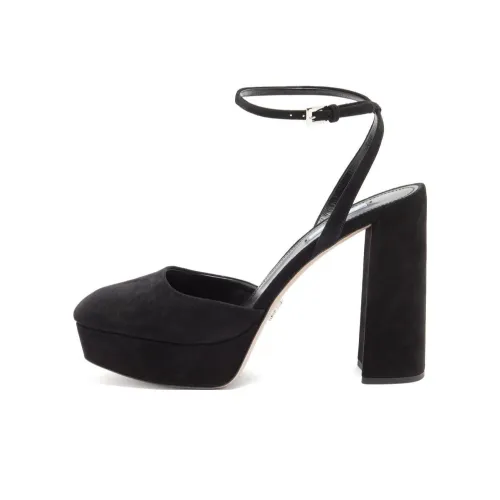 PRADA Грубый каблук Высокие каблуки 14 см Женские Черный