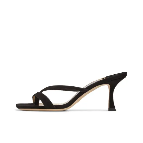 Jimmy Choo Maelie 70 Zhou Yangjie Узкий каблук Слипоны 7 см Женские Черный