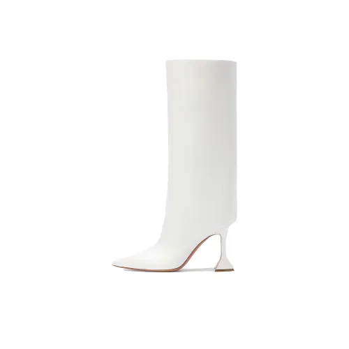 AMINA MUADDI Колено Высокие сапоги 9,5 см Женские Белые