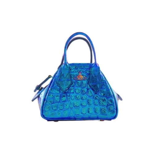 Vivienne Westwood Yasmine Коллаборация Коровья кожа Сумка через плечо Мини Женская Синяя