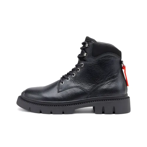 DIESEL Короткий Мартин Ботин Мужской Черный