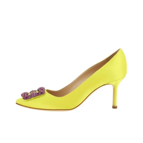 MANOLO BLAHNIK Hangisi MANOLO BLAHNIK Узкий каблук Высокие каблуки Женские Желто-фиолетовый