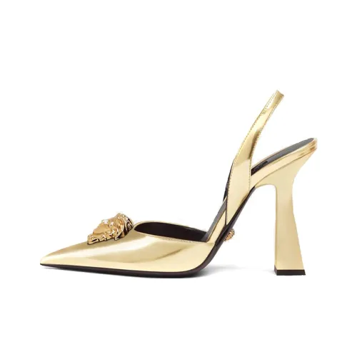 VERSACE Узкий каблук Высокие каблуки Женские Золото