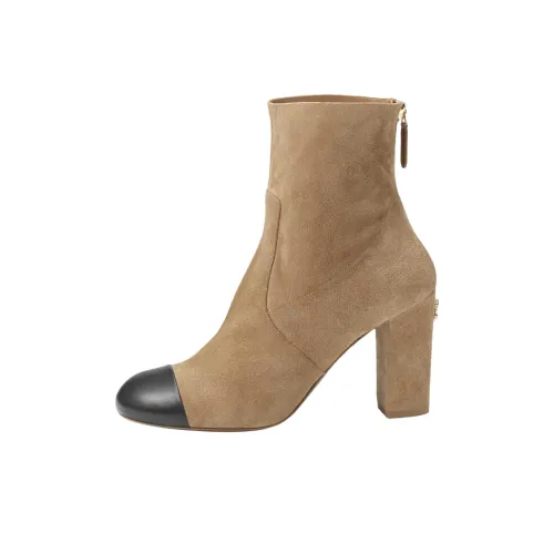 CHANEL 24B Ботильоны 8,9 см Женские Светло-коричневые