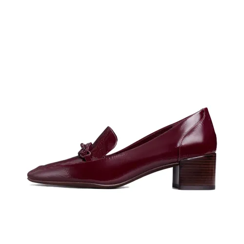 Tory Burch Jessa Грубый каблук Высокие каблуки 4,5 см Женские Темно-красный