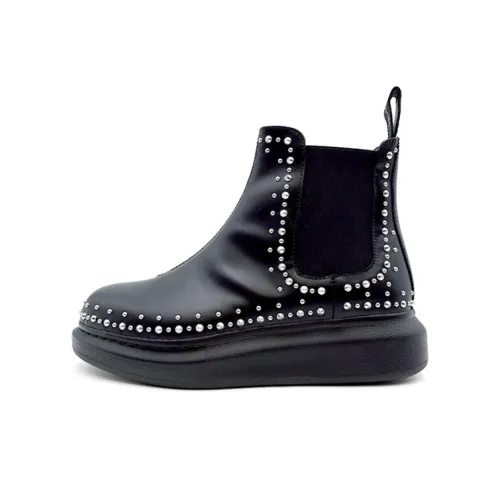 Alexander McQueen Hybrid Ankle Длина (размер в длину) Челси Женские Черный