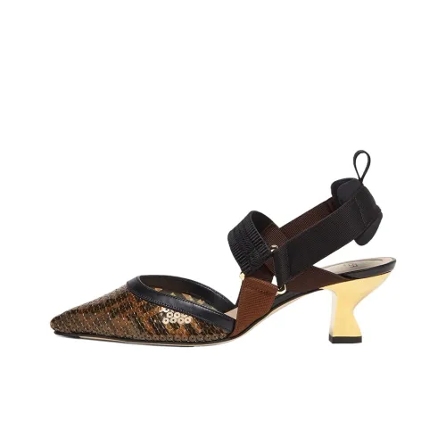 FENDI Colibri Высокие каблуки Черные Женские