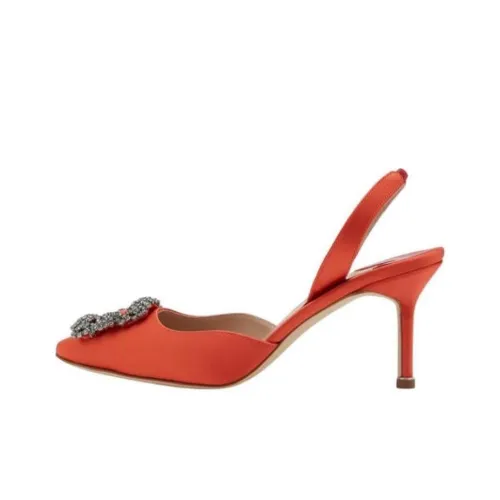MANOLO BLAHNIK Высокие каблуки Апельсин Женские