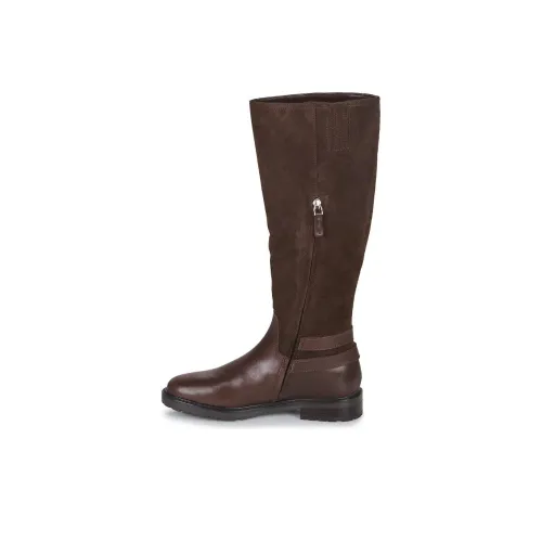 Polo Ralph Lauren Женские сапоги на высокий каблук коричневые