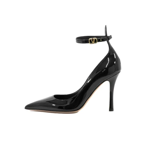 Valentino Коричневый Go Garavani Узкий каблук Высокие каблуки Женские Черный