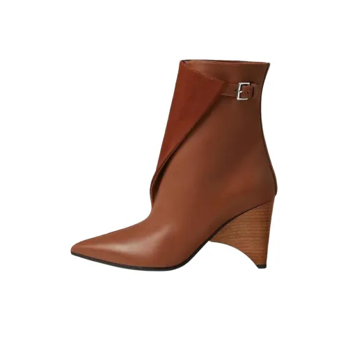 HERMES Hanae Ботильоны 8,5 см Женские Коричневый