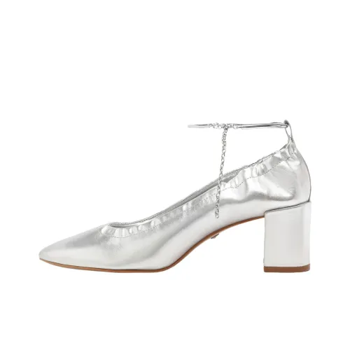 Schutz Bethany Грубый каблук Высокие каблуки 6,5 см Женские Серебристый