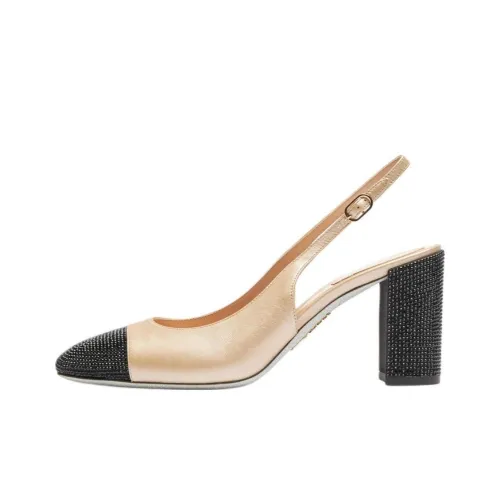 RENE CAOVILLA Kristen Грубый каблук Высокие каблуки 8 см Женские Золотой