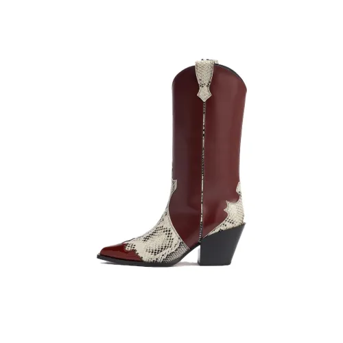 Aeyde Колено Высокие сапоги 7,5 см Женские Красные