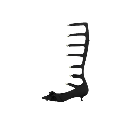 DIOR Adiorable Колено Высокие сапоги 4CM Женские Черный