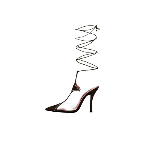 Les Petits Joueurs Virgo Узкий каблук Высокие каблуки 10,5 см Женские Черный