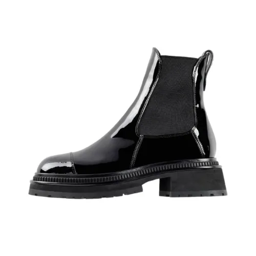 CHANEL Короткий Челси Женские Черный