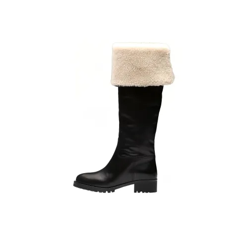 MIU MIU Женские высокие сапоги на колено черные