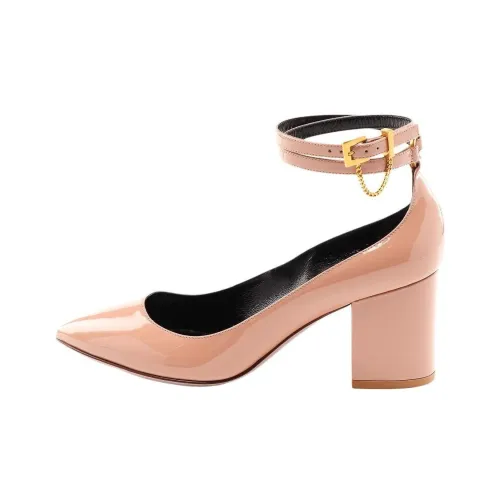 Valentino Грубый каблук Высокие каблуки 7 см Женские Розовый