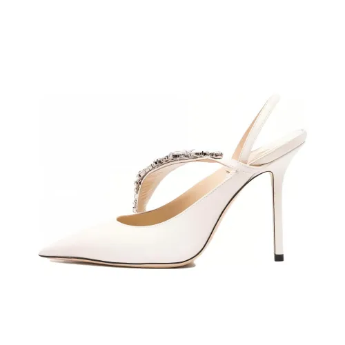 Jimmy Choo Узкий каблук Высокие каблуки 10 см Женские Белые