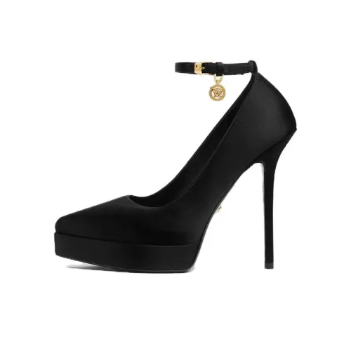 VERSACE Узкий каблук Высокие каблуки 14,5 см Женские Черный