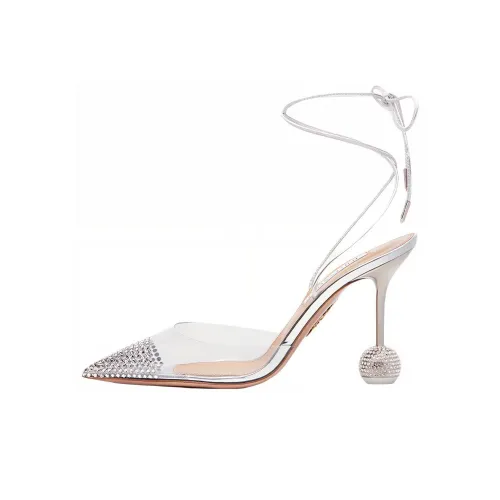 AQUAZZURA Nights Насос Высокие каблуки Женские Серебристые