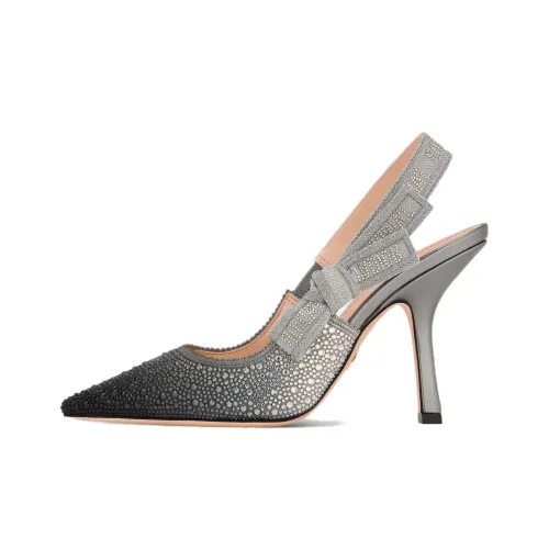 DIOR J'Adior Узкий каблук Высокие каблуки 10 см Женские Серебряный Серый