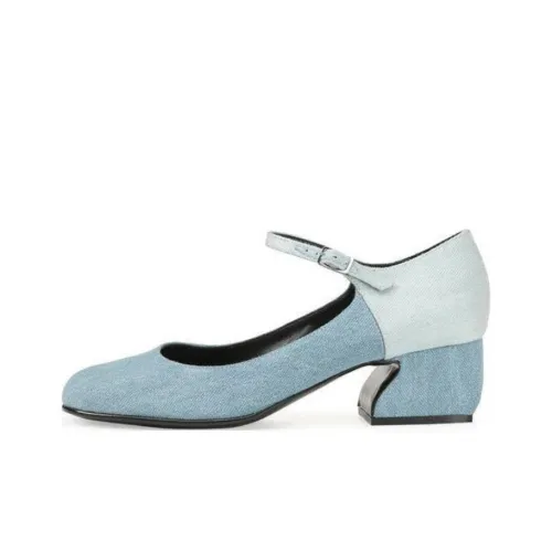 SERGIO ROSSI Грубый каблук Высокие каблуки 3,8 см Женские Синий